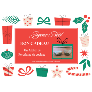 Atelier Porcelaine de coulage pour 1 personne – Bon cadeau Noël 2025