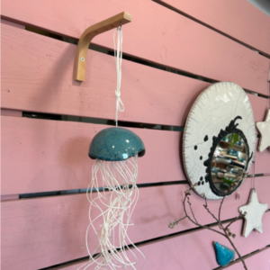 Méduse « Mareva » en Raku bleu